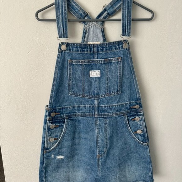 Levi's Denim Overall Shorts - Picture 1 of 5